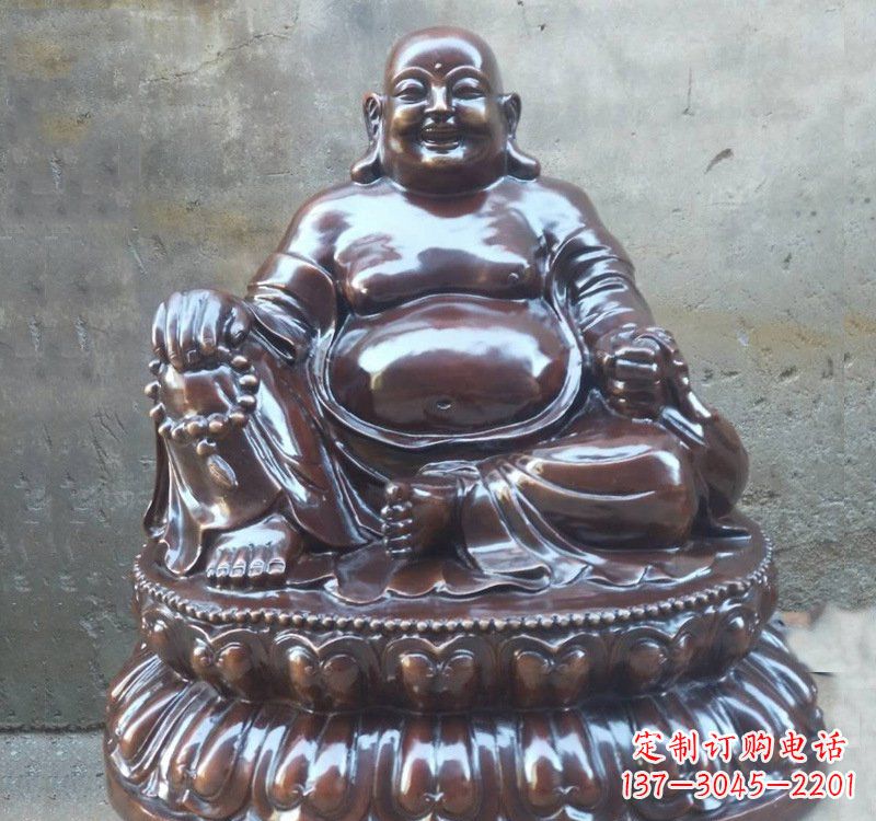 贵阳宗教庙宇弥勒佛铜雕
