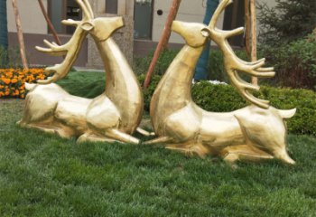 贵阳抽象铜鹿雕塑