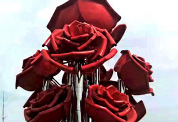 贵阳大型不锈钢玫瑰花雕塑